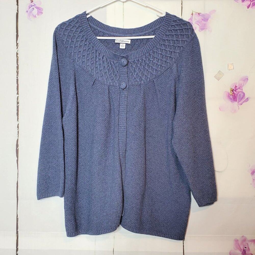 Croft & Barrow Two Button Knit Sweater Shrug XL